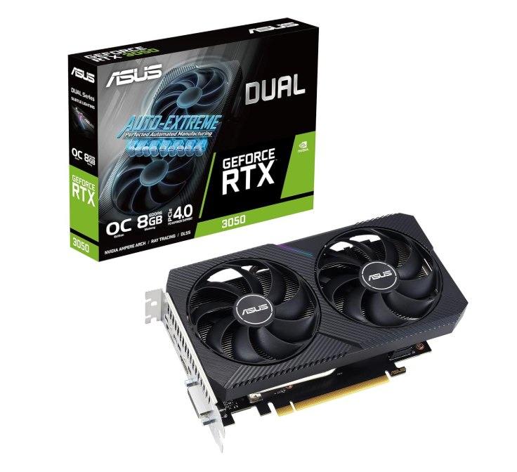 ASUS Dual GeForce RTX 3050 V2 OC Edition 8GB Nvidia Graphic Card